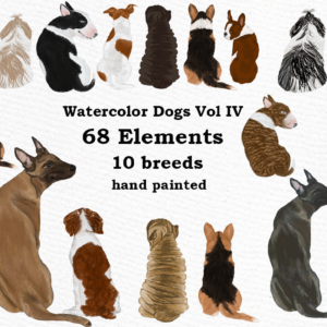 Watercolor Dogs Clipart Png