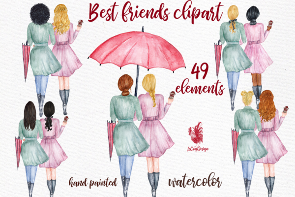 Best Friends Soul Sisters Clipart Graphic Png