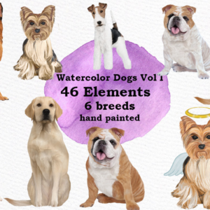 Dog Breeds Clipart Png Graphic