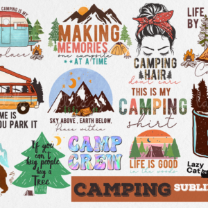 Camping Sublimation Png Bundle