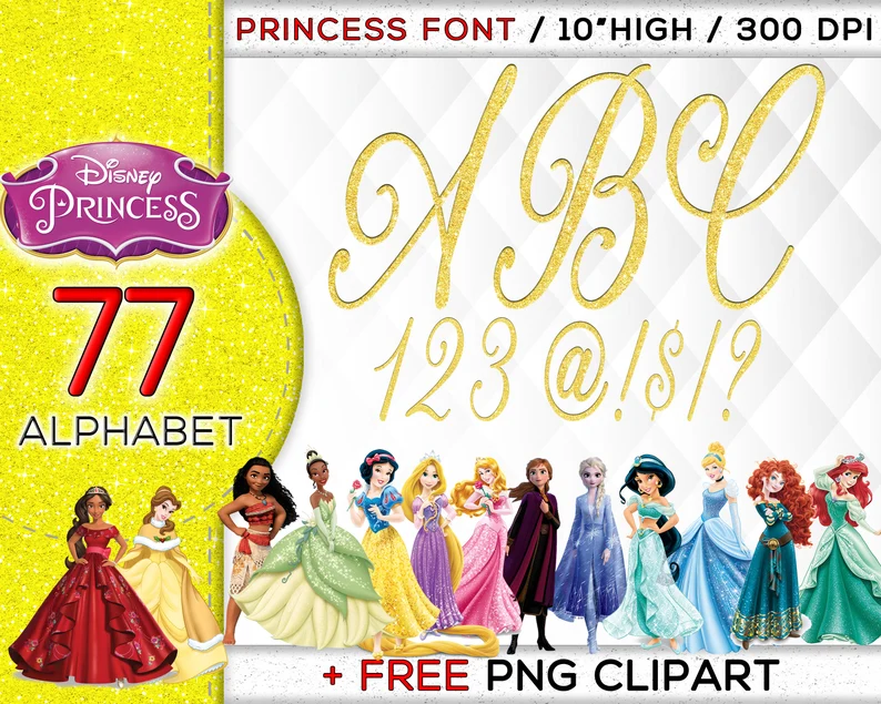 77 Disney Princess Alphabet Png