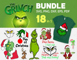 18 Grinch Christmas Bundle Svg