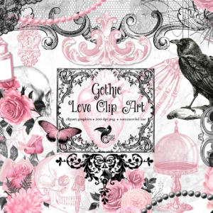 Gothic Love Clipart Graphic Png