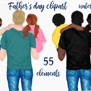 Hand Painted Fathers Day Clipart Png