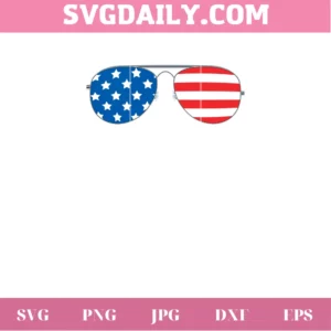 All American Dad American Flag Sunglasses, Svg Png Dxf Eps Cricut Silhouette Invert