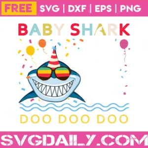 Baby Shark 2Nd Birthday Doo Doo Doo Svg Free Invert