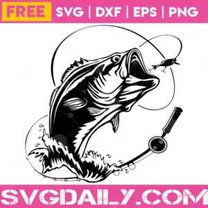 Bass Fishing Vector Svg Free