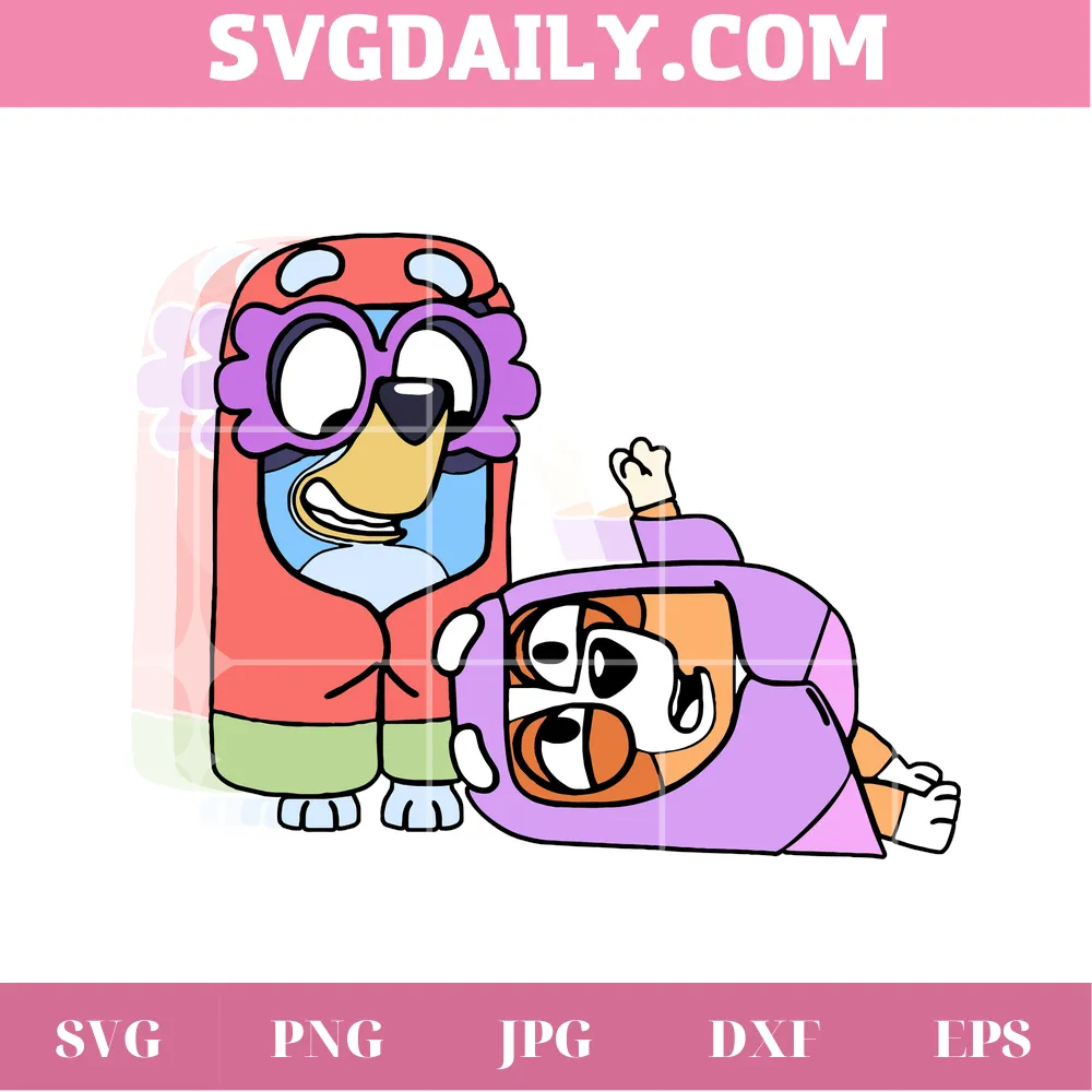 Bluey Grannies I Slipped On My Beans, Svg Png Dxf Eps Digital Files