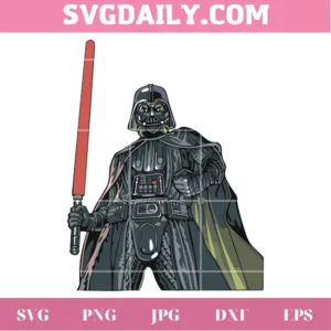 Darth Vader Holding Lightsaber Star Wars, Free Svg Files Silhouette