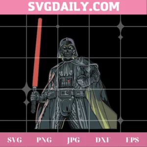 Darth Vader Holding Lightsaber Star Wars, Free Svg Files Silhouette Invert