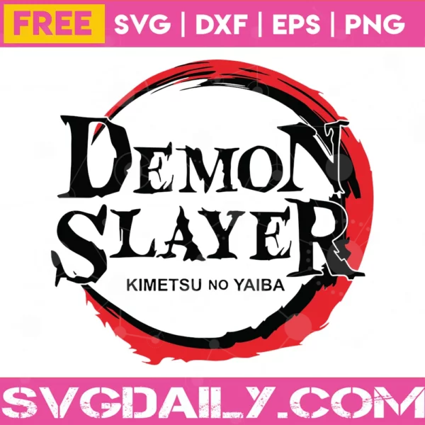 Demon Slayer Logo, Free Svg Illustration