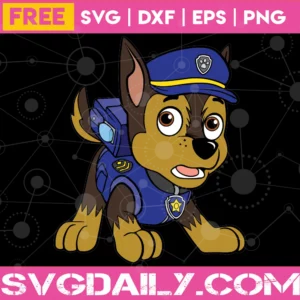 Free Chase Paw Patrol, Svg Png Dxf Eps Designs Download Invert