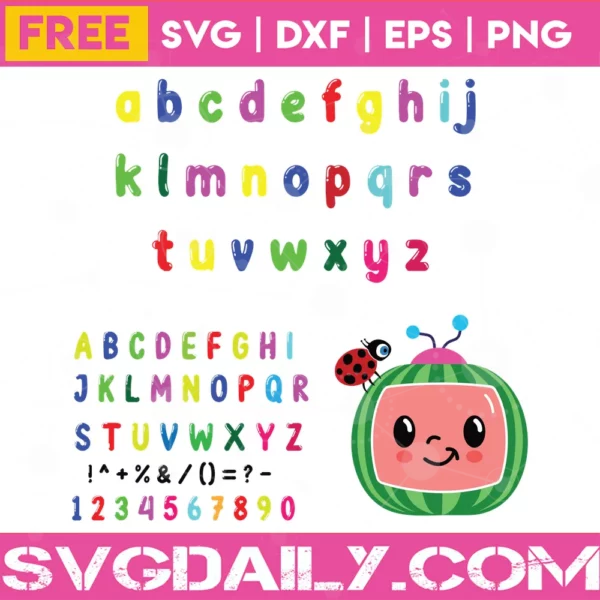 Free Cocomelon Font Cocomelon Alphabet, Vector Svg - Daily Free Premium ...