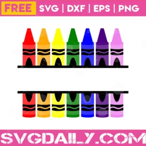 Free Crayons Monogram Svg Design