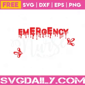Free Emergency Nurse, Digital Files Invert