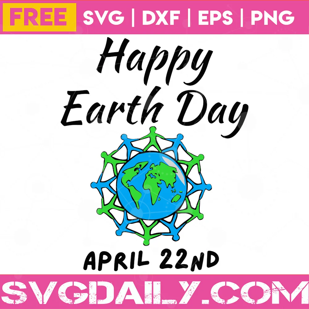 Free Happy Earth Day Svg Design