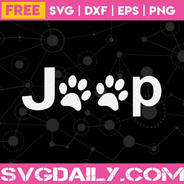 Free Jeep Logo Dog Feet, Svg Png Dxf Eps Digital Files