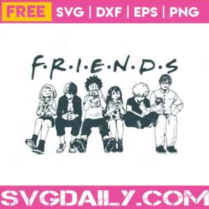 Free My Hero Academia Friends, Svg Png Dxf Eps Cricut Silhouette