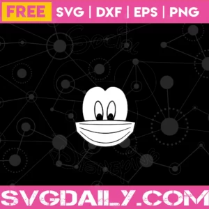 Free Social Disneying Mickey Mouse Wearing Mask, Svg Png Dxf Eps Invert