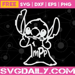 Free Stitch Outline Disney, Svg Png Dxf Eps Digital Download