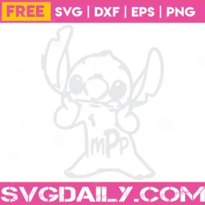 Free Stitch Outline Disney, Svg Png Dxf Eps Digital Download Invert