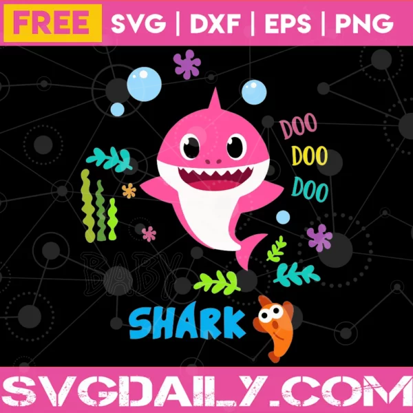 Pink Baby Shark Girl Doo Doo Doo, Free Svg File For Cricut - Daily Free ...