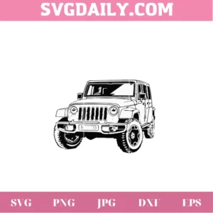 Real Grandpas Drive Jeeps, Svg Png Dxf Eps Digital Download Invert