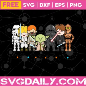 Star Wars Friends, Free Svg Illustrations Invert