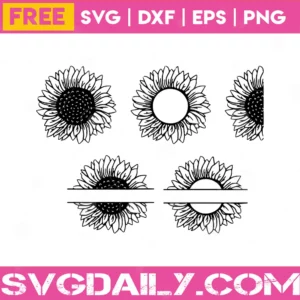 Sunflower Monogram, Free Svg Files For Vinyl