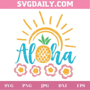 Aloha Summer, Svg Png Dxf Eps Digital Download Invert