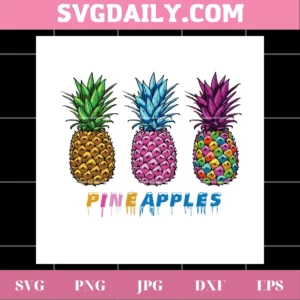 Summer Pineapple Clipart, Svg Png Dxf Eps Cricut