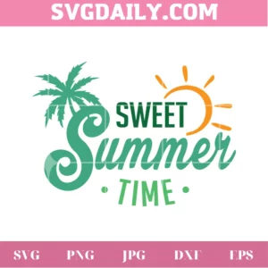 Sweet Summer Time Clipart, Svg Png Dxf Eps Cricut Silhouette