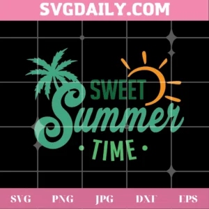 Sweet Summer Time Clipart, Svg Png Dxf Eps Cricut Silhouette Invert