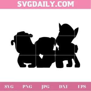 Paw Patrol Clipart Black And White, Cuttable Svg Files