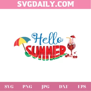 Summer Watermelon Clipart, Laser Cut Svg Files Invert