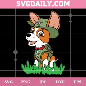 Tracker Paw Patrol Clipart, Premium Svg Files Invert