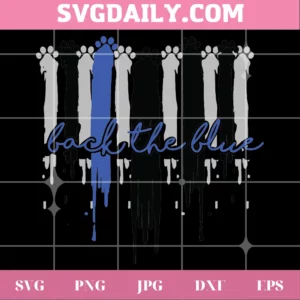 Back The Blue Clipart Police, Svg Png Dxf Eps Cricut Silhouette Invert