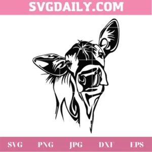 Cow Clipart Black And White, Laser Cut Svg Files