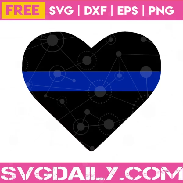 Police Heart Svg Free