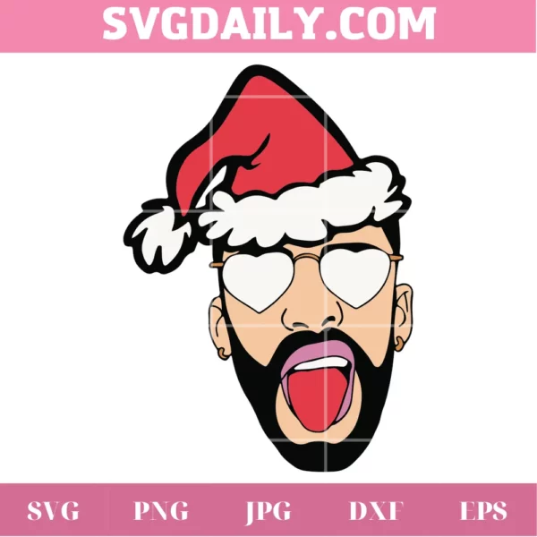 Bad Bunny Christmas, Svg Png Dxf Eps Designs Download