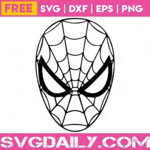 Free Spiderman Face Clipart, Svg Png Dxf Eps Cricut