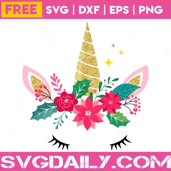 Free Unicorn Head Clipart, Svg Png Dxf Eps Designs Download