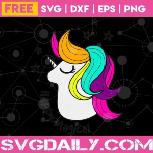 Happy Magical Unicorn Svg Free, Downloadable Files Invert