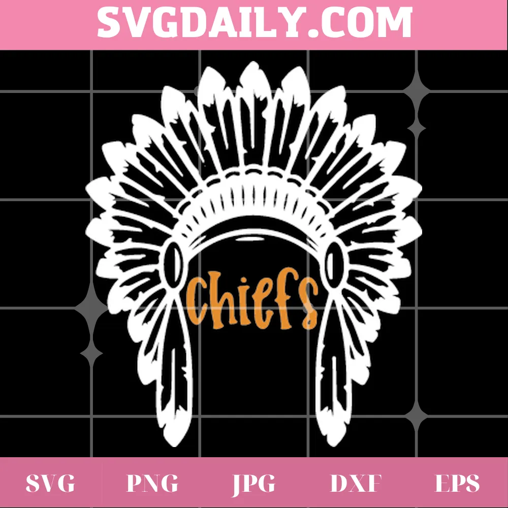 Kansas City Chiefs Headdress, Vector Illustrations