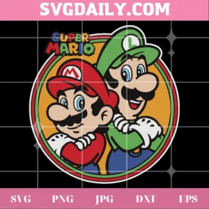 Mario And Luigi Super Mario Svg Clipart Invert