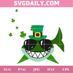 Shark Funny St Patricks Day, Svg Png Dxf Eps Digital Download
