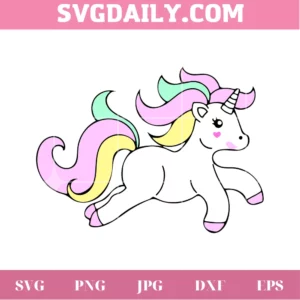 Simple Unicorn, Svg Png Dxf Eps Cricut Silhouette Invert