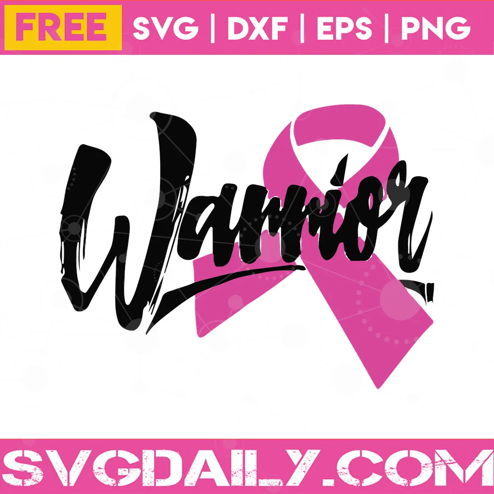 Warrior Breast Cancer Ribbon Svg Free