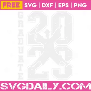 2023 Graduate Svg Free File Invert