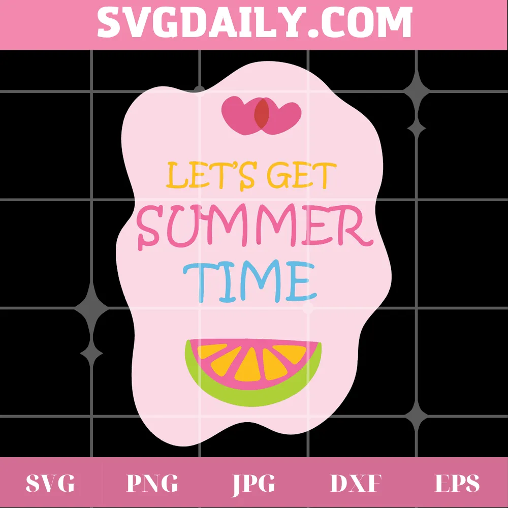Let'S Get Summer Time, Clipart Image For Cricut